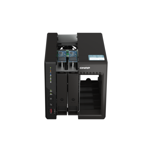 Сетевое хранилище без дисков/ SMB QNAP TS-253E-8G NAS, 2-tray w/o HDD. 2xHDMI-port. 4-core Celeron J6412 2-2.6 GHz, 8GB DDR,  2x2.5Gb LAN, 2 x M.2 2280 PCIe Gen 3 x2, 2x USB 3.2 Gen 2 (10Gbps) Port, 2x USB 2.0 port