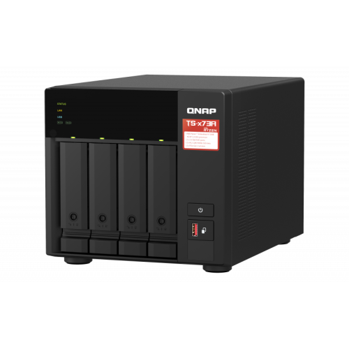 Сетевое хранилище без дисков/ SMB QNAP TS-473A-8G NAS, 4-tray w/o HDD, 2xM.2 SSD Slot. Quad-сore AMD Ryzen Embedded V1500B 2.2 GHz, 8GB DDR4 (1 x 8GB) up to 64GB (2 x 32GB), 2x 2.5 Gigabit LAN Сетевое хранилище без дисков/ SMB QNAP TS-473A-8G NAS, 4-tray w/o HDD, 2xM.2 SSD Slot. Quad-сore AMD Ryzen Embedded V1500B 2.2 GHz, 8GB DDR4 (1 x 8GB) up to 64GB (2 x 32GB), 2x 2.5 Gigabit LAN