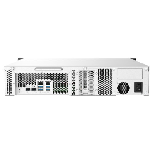 Сетевое хранилище без дисков/ SMB QNAP TS-832PXU-4G 8-Bay AL324 quad-core 1.7 GHz 2U rackmount NAS, 4GB DDR4 UDIMM RAM (max 1x16GB), SATA 6Gb/s, 2x 10GbE SFP+ LAN, 2x2.5 GbE LAN, 1x PCIe Gen2 x2 slot. W/o RAIL-B02