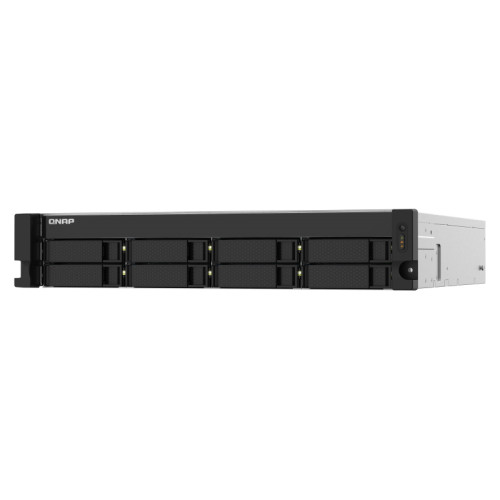 Сетевое хранилище без дисков/ SMB QNAP TS-832PXU-4G 8-Bay AL324 quad-core 1.7 GHz 2U rackmount NAS, 4GB DDR4 UDIMM RAM (max 1x16GB), SATA 6Gb/s, 2x 10GbE SFP+ LAN, 2x2.5 GbE LAN, 1x PCIe Gen2 x2 slot. W/o RAIL-B02