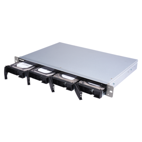 Сетевое хранилище без дисков/ channel QNAP TS-431XeU-2G NAS 4 HDD trays, 10 GbE SFP+, rackmount, 1 PSU. ARM 4-core Cortex-A15 Annapurna Labs AL-314 1,7 GHz, 2 GB. W/o rail kit RAIL-B02