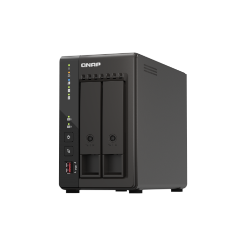 Сетевое хранилище без дисков/ SMB QNAP TS-253E-8G NAS, 2-tray w/o HDD. 2xHDMI-port. 4-core Celeron J6412 2-2.6 GHz, 8GB DDR,  2x2.5Gb LAN, 2 x M.2 2280 PCIe Gen 3 x2, 2x USB 3.2 Gen 2 (10Gbps) Port, 2x USB 2.0 port