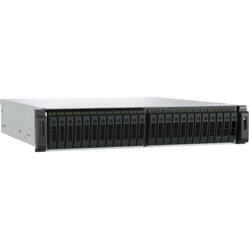 Сетевое хранилище без дисков/ ENTERPRISE QNAP TS-h3077AFU-R7-64G QuTS hero NAS, AMD Ryzen 7 7000 8-c/16t processor, up to 5.3 GHz, 64 GB UDIMM DDR5 (2x 32 GB) up to 128 GB (4 x 32 GB), 30-bay x 2.5-inch for SATA SSD, 2x10 GbE, 2x2.5 GbE, 3xPCIe Slot, 2xUS