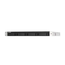 Сетевое хранилище без дисков/ SMB QNAP TS-453DU-4G NAS 4 HDD trays, rackmount 1U, 1 PSU. 4-core Intel Celeron J4125 2.0 GHz (up to 2.7 GHz), 4 GB RAM (1 x 4 GB) up to  8 GB (2 x 4GB), 2.5 Gigabit Ethernet x 2, 4xUSB, 1xHDMI . W/o rail kit RAIL-B02