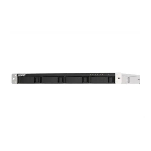 Сетевое хранилище без дисков/ SMB QNAP TS-453DU-4G NAS 4 HDD trays, rackmount 1U, 1 PSU. 4-core Intel Celeron J4125 2.0 GHz (up to 2.7 GHz), 4 GB RAM (1 x 4 GB) up to  8 GB (2 x 4GB), 2.5 Gigabit Ethernet x 2, 4xUSB, 1xHDMI . W/o rail kit RAIL-B02