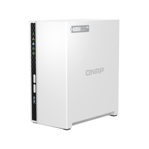 Сетевое хранилище без дисков/ SMB QNAP TS-233 NAS 2 HDD trays. ARM 4-core Cortex-A55 2.0GHz, ram 2 GB (max), 1x1GbE, 2xUSB 2.0 port,1xUSB 3.2 Gen 1 Сетевое хранилище без дисков/ SMB QNAP TS-233 NAS 2 HDD trays. ARM 4-core Cortex-A55 2.0GHz, ram 2 GB (max), 1x1GbE, 2xUSB 2.0 port,1xUSB 3.2 Gen 1