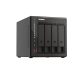 Сетевое хранилище без дисков/ SMB QNAP TS-453E-8G NAS, 4-tray w/o HDD. 2xHDMI-port. 4-core Celeron J6412 2-2.6 GHz, 8GB DDR,  2x2.5Gb LAN, 2 x M.2 2280 PCIe Gen 3 x2, 2x USB 3.2 Gen 2 (10Gbps) Port, 2x USB 2.0 port