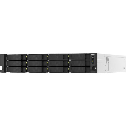 Сетевое хранилище без дисков/ ENTERPRISE QNAP TS-h1887XU-RP-E2336-32G QuTS hero NAS, Xeon E-2336 6C 12T 2.9-4.8GHz, 32 GB ECC DDR4 (2 x 16 GB) up to 128GB (4 x 32 GB), 18-bay (12 x 3.5-inch SATA + 6 x 2.5-inch SATA), 2x10 GbE, 2x2.5 GbE, 3xPCIe Slot (2 x 