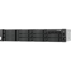 Сетевое хранилище без дисков/ ENTERPRISE QNAP TS-855eU-RP-8G NAS 8 HDD trays, 2 x M.2 2280 (PCIe Gen 3 x 4), 2x 2.5 GbE, rackmount, 2 PSU. Intel Atom C5125 8-core processor, 2.8GHz, 8 GB SODIMM DDR4 (1 x 8 GB) up to 64 GB ( 2 x 32 GB). W/o rail kit RAIL-B