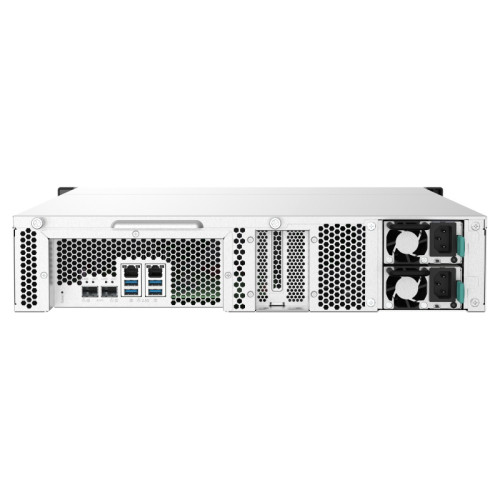 Сетевое хранилище без дисков/ SMB QNAP TS-832PXU-RP-4G 8-Bay 2U rackmount NAS, AL324 quad-core 1.7 GHz,, 1x4GB DDR4 RAM (max 1x16GB), SATA 6Gb/s, 2x 10GbE SFP+ LAN, 2x 2.5 GbE LAN, 2xPSU. W/o RAIL-B02