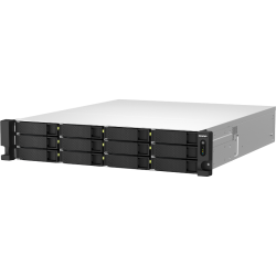 Сетевое хранилище без дисков/ ENTERPRISE QNAP TS-h1887XU-RP-E2336-32G QuTS hero NAS, Xeon E-2336 6C 12T 2.9-4.8GHz, 32 GB ECC DDR4 (2 x 16 GB) up to 128GB (4 x 32 GB), 18-bay (12 x 3.5-inch SATA + 6 x 2.5-inch SATA), 2x10 GbE, 2x2.5 GbE, 3xPCIe Slot (2 x 