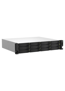 Сетевое хранилище без дисков/ SMB QNAP TS-1264U-RP-4G NAS 12 HDD trays, rackmount 2U, 2 PSU. 4-core Intel Celeron N5095 2.0-2.9 GHz, 8 GB RAM up to 8 GB, 2x2.5 Gigabit Ethernet, 2xUSB 3.2 Gen 2 (10Gbps). 2xUSB 2.0., 1xHDMI . PCIe Gen 3 x2 , W/o rail kit R