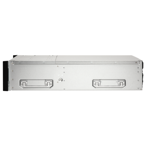 Сетевое хранилище без дисков/ Enterprise QNAP ES1686dc-2123IT-64G NAS, 16-tray SAS w/o HDD, rackmount, 2xPSU, per controller: Xeon D-2123IT 4-core 2.2 GHz (burst up to 3.0 GHz), 32 GB RDIMM DDR4 ECC (4x 8 GB) up to  512 GB (8 x 64GB), 4xSFP+, Included rai