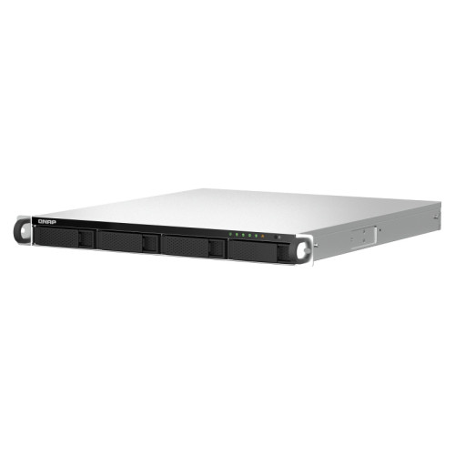 Сетевое хранилище без дисков SMB QNAP TS-464U-RP-8G NAS 4 HDD trays, rackmount 1U, 2 PSU. 4-core Intel Celeron N5105/N5095 2.0-2.9 GHz, 8 GB RAM MAX, 2x2.5 Gigabit Ethernet, 4xUSB, 1xHDMI . PCIe Gen 3 x2 , W/o rail kit RAIL-B02