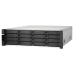Сетевое хранилище без дисков/ Enterprise QNAP ES1686dc-2123IT-64G NAS, 16-tray SAS w/o HDD, rackmount, 2xPSU, per controller: Xeon D-2123IT 4-core 2.2 GHz (burst up to 3.0 GHz), 32 GB RDIMM DDR4 ECC (4x 8 GB) up to  512 GB (8 x 64GB), 4xSFP+, Included rai