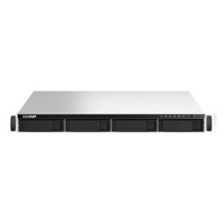 Сетевое хранилище без дисков SMB QNAP TS-464U-RP-8G NAS 4 HDD trays, rackmount 1U, 2 PSU. 4-core Intel Celeron N5105/N5095 2.0-2.9 GHz, 8 GB RAM MAX, 2x2.5 Gigabit Ethernet, 4xUSB, 1xHDMI . PCIe Gen 3 x2 , W/o rail kit RAIL-B02