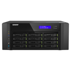 Сетевое хранилище без дисков/ Enterprise QNAP TS-h1290FX-7232P-64G12-Bay NAS(2.5 SATA/SSD U.2 NVMe w/o HDD), AMD EPYC 7232P 3.1 GHz (3.2 GHz), 64 GB DDR4 ECC, 2x2.5GbE LAN, 2 x 25GbE SFP28 port