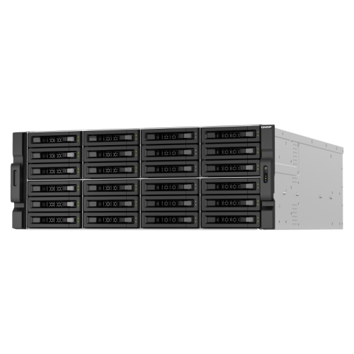 Сетевое хранилище без дисков/ ENTERPRISE QNAP TS-h3087XU-RP-E2378-64G QuTS hero NAS, Xeon E-2378 8C 16T 2.6-4.8GHz, 64 GB ECC DDR4 (4 x 16 GB) up to 128GB (4 x 32 GB), 30-bay (24 x 3.5-inch SATA + 6 x 2.5-inch SATA), 2x10 GbE, 2x2.5 GbE, 3xPCIe Slot (2 x 
