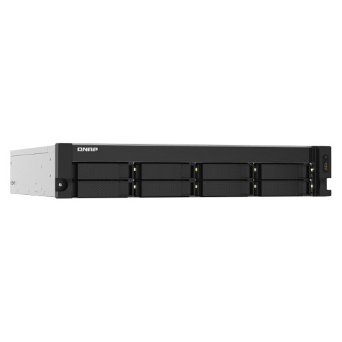 Сетевое хранилище без дисков/ SMB QNAP TS-832PXU-4G 8-Bay AL324 quad-core 1.7 GHz 2U rackmount NAS, 4GB DDR4 UDIMM RAM (max 1x16GB), SATA 6Gb/s, 2x 10GbE SFP+ LAN, 2x2.5 GbE LAN, 1x PCIe Gen2 x2 slot. W/o RAIL-B02