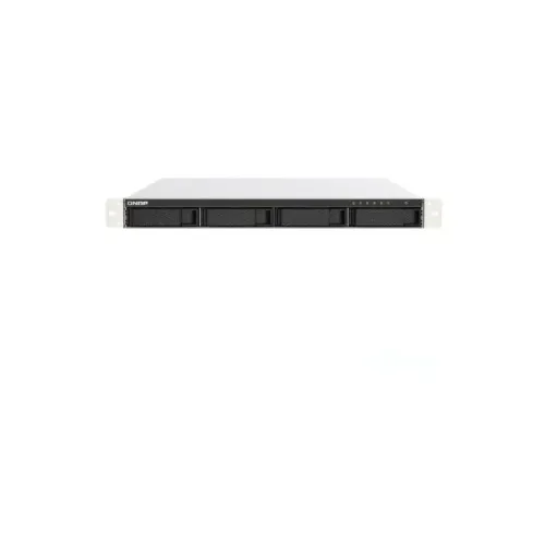 Сетевое хранилище без дисков/ SMB QNAP TS-453DU-4G NAS 4 HDD trays, rackmount 1U, 1 PSU. 4-core Intel Celeron J4125 2.0 GHz (up to 2.7 GHz), 4 GB RAM (1 x 4 GB) up to  8 GB (2 x 4GB), 2.5 Gigabit Ethernet x 2, 4xUSB, 1xHDMI . W/o rail kit RAIL-B02