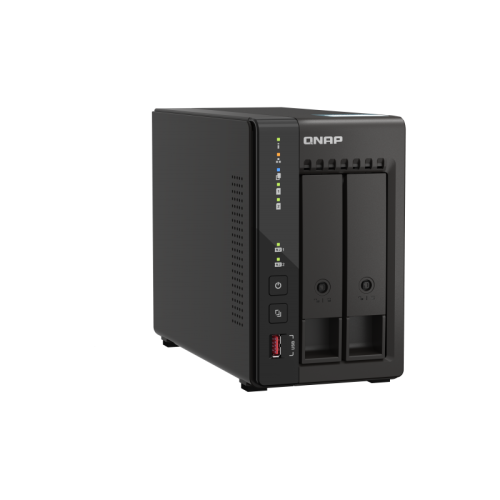 Сетевое хранилище без дисков/ SMB QNAP TS-253E-8G NAS, 2-tray w/o HDD. 2xHDMI-port. 4-core Celeron J6412 2-2.6 GHz, 8GB DDR,  2x2.5Gb LAN, 2 x M.2 2280 PCIe Gen 3 x2, 2x USB 3.2 Gen 2 (10Gbps) Port, 2x USB 2.0 port