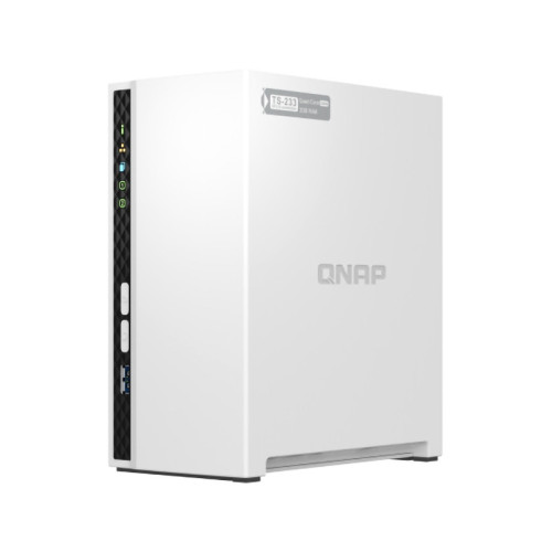 Сетевое хранилище без дисков/ SMB QNAP TS-233 NAS 2 HDD trays. ARM 4-core Cortex-A55 2.0GHz, ram 2 GB (max), 1x1GbE, 2xUSB 2.0 port,1xUSB 3.2 Gen 1 Сетевое хранилище без дисков/ SMB QNAP TS-233 NAS 2 HDD trays. ARM 4-core Cortex-A55 2.0GHz, ram 2 GB (max), 1x1GbE, 2xUSB 2.0 port,1xUSB 3.2 Gen 1