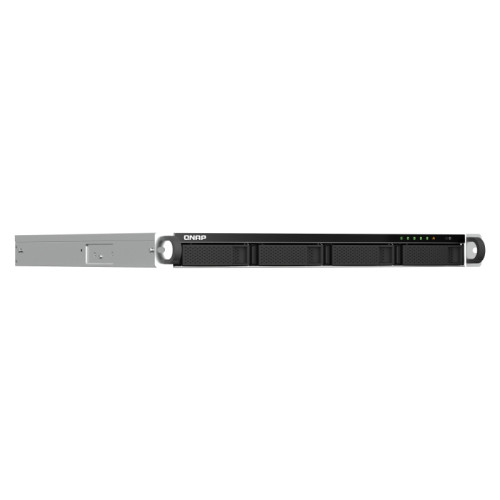 Сетевое хранилище без дисков SMB QNAP TS-464U-RP-8G NAS 4 HDD trays, rackmount 1U, 2 PSU. 4-core Intel Celeron N5105/N5095 2.0-2.9 GHz, 8 GB RAM MAX, 2x2.5 Gigabit Ethernet, 4xUSB, 1xHDMI . PCIe Gen 3 x2 , W/o rail kit RAIL-B02