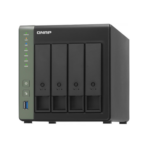 Сетевое хранилище без дисков/ SMB QNAP TS-431X3-4G NAS 4 HDD trays. Alpine AL314, 4-core, 1.7GHz, 4 GB DDR3 (1 x 2 GB) up to 8 GB (1 x 8 GB), 1x10 GbE SFP+, 1x2.5GB Ethernet, 1x1GB Ethernet, USB 3.2x3