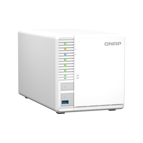 Сетевое хранилище без дисков/ SMB QNAP TS-364-4G NAS 3 HDD, 4-core Intel Celeron N5105/N5095 2.0 up to 2.9 GHz, 4 GB RAM (1x4 GB) up to 16 GB (2x8GB), 2.5 Gigabit Ethernet, 2xUSB 3.2 Gen 2 (10Gbps), 1xUSB 3.2 Gen 1, 2xM.2 PCIe Gen 3 x2 slots