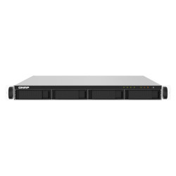 Сетевое хранилище без дисков/ SMB QNAP TS-432PXU-RP-2G 4-Bay quad-core 1.7 GHz rackmount NAS with 250W redundant PSU, 2GB DDR4 UDIMM RAM (max 16GB), SATA 6Gb/s, 2x 10GbE SFP+ LAN, 2x 2.5 GbE LAN, 1x PCIe Gen2 x2 slot. W/o RAIL-B02