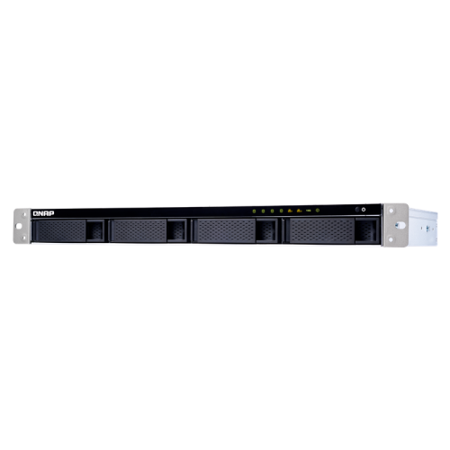 Сетевое хранилище без дисков/ channel QNAP TS-431XeU-8G NAS 4 HDD trays, 10 GbE SFP+, rackmount, 1 PSU. ARM 4-core Cortex-A15 Annapurna Labs AL-314 1,7 GHz, 8 GB. W/o rail kit RAIL-B02