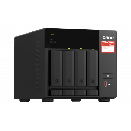 Сетевое хранилище без дисков/ SMB QNAP TS-473A-8G NAS, 4-tray w/o HDD, 2xM.2 SSD Slot. Quad-сore AMD Ryzen Embedded V1500B 2.2 GHz, 8GB DDR4 (1 x 8GB) up to 64GB (2 x 32GB), 2x 2.5 Gigabit LAN Сетевое хранилище без дисков/ SMB QNAP TS-473A-8G NAS, 4-tray w/o HDD, 2xM.2 SSD Slot. Quad-сore AMD Ryzen Embedded V1500B 2.2 GHz, 8GB DDR4 (1 x 8GB) up to 64GB (2 x 32GB), 2x 2.5 Gigabit LAN