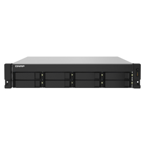 Сетевое хранилище без дисков/ SMB QNAP TS-832PXU-RP-4G 8-Bay 2U rackmount NAS, AL324 quad-core 1.7 GHz,, 1x4GB DDR4 RAM (max 1x16GB), SATA 6Gb/s, 2x 10GbE SFP+ LAN, 2x 2.5 GbE LAN, 2xPSU. W/o RAIL-B02