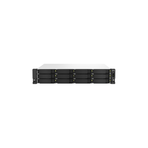 Сетевое хранилище без дисков/ SMB QNAP TS-1264U-RP-4G NAS 12 HDD trays, rackmount 2U, 2 PSU. 4-core Intel Celeron N5095 2.0-2.9 GHz, 8 GB RAM up to 8 GB, 2x2.5 Gigabit Ethernet, 2xUSB 3.2 Gen 2 (10Gbps). 2xUSB 2.0., 1xHDMI . PCIe Gen 3 x2 , W/o rail kit R