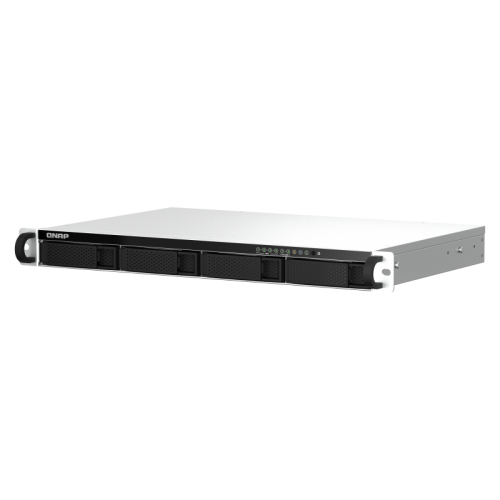 Сетевое хранилище без дисков/ SMB QNAP TS-464eU-8G NAS 4 HDD trays, rackmount 1U, 1 PSU. 4-core Intel Celeron N5105/N5095 2.0-2.9 GHz, 8 GB RAM, 2x2.5GbE, 2xUSB 3.2 Gen 2 (10Gbps), 2xUSB 2.0, 1xHDMI, 2xM.2 PCIe Gen 3 x1 slots , W/o rail kit RAIL-B02