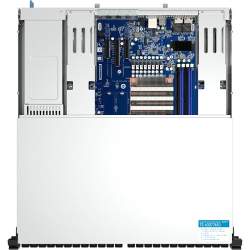 Сетевое хранилище без дисков/ ENTERPRISE QNAP TS-h3077AFU-R7-64G QuTS hero NAS, AMD Ryzen 7 7000 8-c/16t processor, up to 5.3 GHz, 64 GB UDIMM DDR5 (2x 32 GB) up to 128 GB (4 x 32 GB), 30-bay x 2.5-inch for SATA SSD, 2x10 GbE, 2x2.5 GbE, 3xPCIe Slot, 2xUS