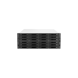 Сетевое хранилище без дисков/ ENTERPRISE QNAP TS-h3087XU-RP-E2378-64G QuTS hero NAS, Xeon E-2378 8C 16T 2.6-4.8GHz, 64 GB ECC DDR4 (4 x 16 GB) up to 128GB (4 x 32 GB), 30-bay (24 x 3.5-inch SATA + 6 x 2.5-inch SATA), 2x10 GbE, 2x2.5 GbE, 3xPCIe Slot (2 x 