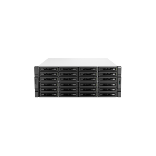 Сетевое хранилище без дисков/ ENTERPRISE QNAP TS-h3087XU-RP-E2378-64G QuTS hero NAS, Xeon E-2378 8C 16T 2.6-4.8GHz, 64 GB ECC DDR4 (4 x 16 GB) up to 128GB (4 x 32 GB), 30-bay (24 x 3.5-inch SATA + 6 x 2.5-inch SATA), 2x10 GbE, 2x2.5 GbE, 3xPCIe Slot (2 x 