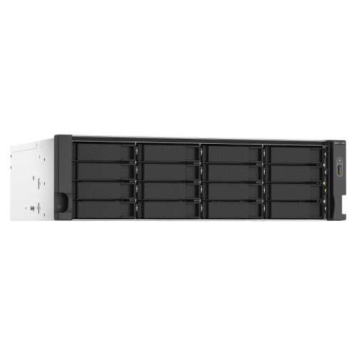 Сетевое хранилище без дисков/ SMB QNAP TS-1673AU-RP-16G NAS 16 HDD trays, 2x 2.5 GbE, rackmount, 2 PSU. 4-core AMD V1500B 2,2 GHz,,RAM 16 GB (1 x 16 GB) up to 32 GB (2 x 16 GB). W/o rail kit RAIL-B02