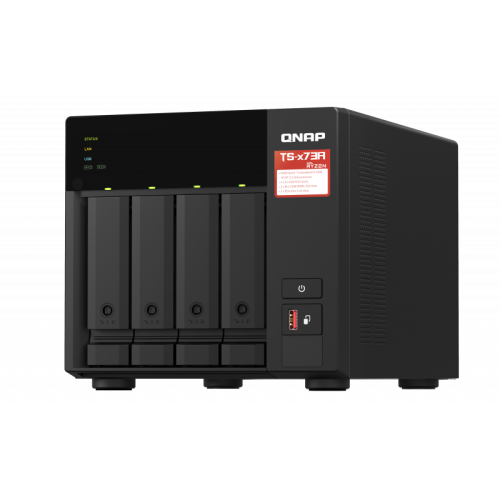 Сетевое хранилище без дисков/ SMB QNAP TS-473A-8G NAS, 4-tray w/o HDD, 2xM.2 SSD Slot. Quad-сore AMD Ryzen Embedded V1500B 2.2 GHz, 8GB DDR4 (1 x 8GB) up to 64GB (2 x 32GB), 2x 2.5 Gigabit LAN Сетевое хранилище без дисков/ SMB QNAP TS-473A-8G NAS, 4-tray w/o HDD, 2xM.2 SSD Slot. Quad-сore AMD Ryzen Embedded V1500B 2.2 GHz, 8GB DDR4 (1 x 8GB) up to 64GB (2 x 32GB), 2x 2.5 Gigabit LAN
