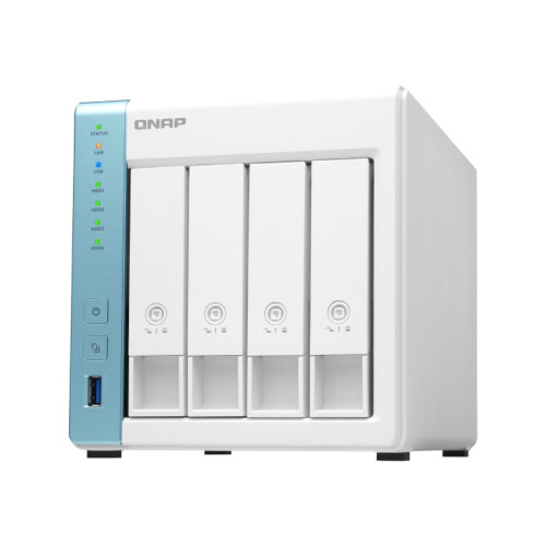 Сетевое хранилище без дисков/ SMB QNAP TS-431K NAS 4 HDD trays. Alpine AL214, 4-core, 1.7GHz, 1 GB RAM, 2xGB Ethernet, USB 3.2x3