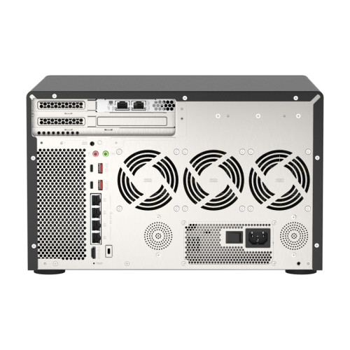 Сетевое хранилище без дисков/ ENTERPRISE QNAP TVS-h1288X-W1250-16G NAS, Intel Xeon W-1250 6-core 3.3 GHz processor (up to 4.7 GHz), 16 GB ECC UDIMM DDR4 (2 x 8 GB) up to 128 GB (4 x 32 GB), 12-tray (8x3.5