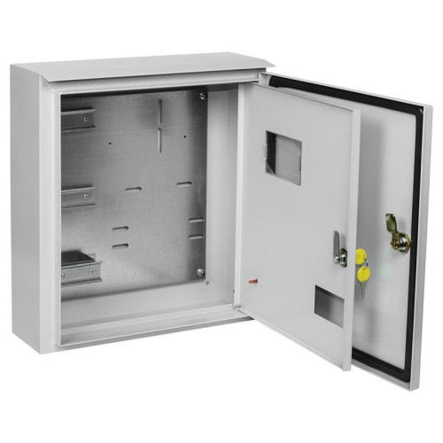 Щит распределительный IEK MKM51-N-09-54 TITAN ЩУ 3/1-1 У1 IP66 навесной 400мм 150мм 445мм 12мод. металл IP66 серый с возможностью установки счетчика (упак.:1шт)