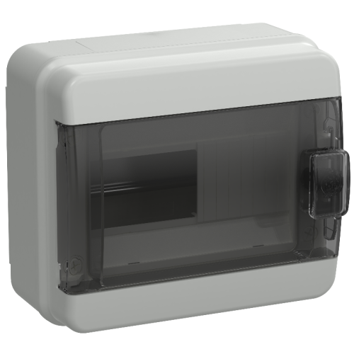 TEKFOR Корпус пласт. КМПн-8 IP65 черн. прозр. дверь IEK