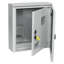 Щит распределительный IEK MKM51-N-09-54 TITAN ЩУ 3/1-1 У1 IP66 навесной 400мм 150мм 445мм 12мод. металл IP66 серый с возможностью установки счетчика (упак.:1шт)