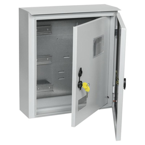 Щит распределительный IEK MKM51-N-09-54 TITAN ЩУ 3/1-1 У1 IP66 навесной 400мм 150мм 445мм 12мод. металл IP66 серый с возможностью установки счетчика (упак.:1шт)