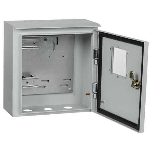 Щит распределительный IEK MKM51-N-01-54 TITAN ЩУ 1/1-0 У1 IP66 навесной 300мм 150мм 310мм 6мод. металл IP66 серый с возможностью установки счетчика (упак.:1шт)