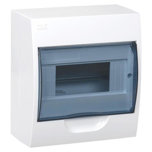 Щит распределительный IEK MKP12-N-08-40-20 ЩРН-П-8 для установки модульных устройств навесной 184мм 97мм 200мм 660B 8мод. пластик IP41 белый (упак.:1шт)