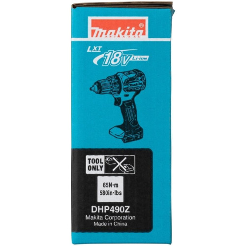 Дрель-шуруповерт Makita DHP490Z аккум. патрон:быстрозажимной