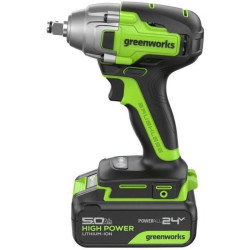 Гайковерт Greenworks GD24IW400 аккум. патрон:квад.1/2